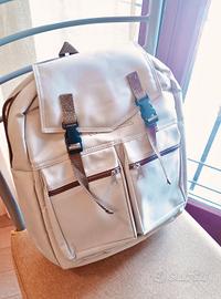 Zaino donna beige in tessuto leggero e robusto