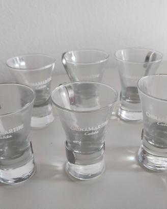 6 bicchierini China Martini vintage 