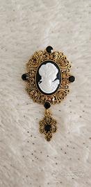 Spilla cameo retrò vintage boheme 