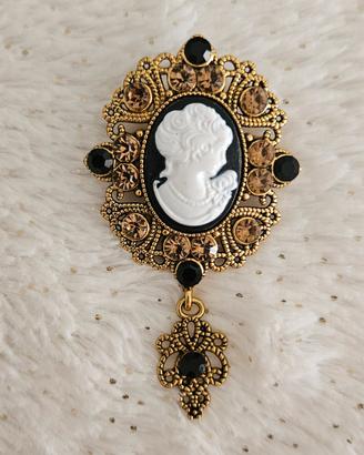Spilla cameo retrò vintage boheme 