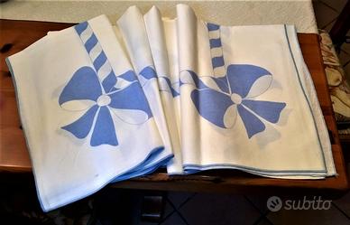 Tovaglia bianca rettangolare M.B., anno 1991