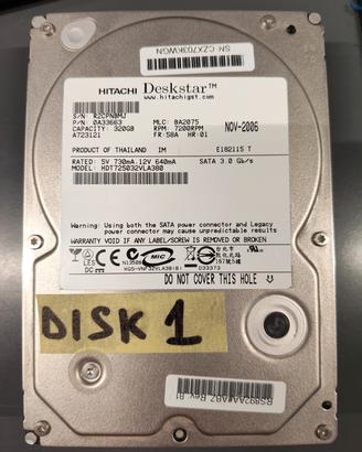 Hard disk 320gb 3,5 interno Sata 