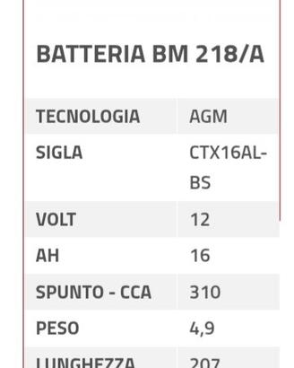 Fam batteria agm 16 Ah 310A nuova con garanzia 