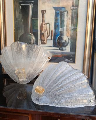 Coppia Lampade Murano Barovier' 60'