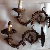 Grandi lampade antiche da palazzo, in bronzo