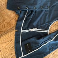 Gilet tessuto spina blu