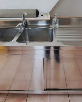 Bancone Lavello Professionale in Acciaio Inox