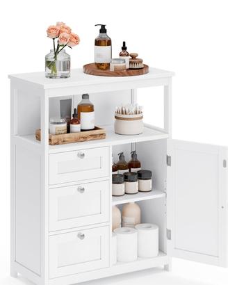 Mobiletto Multiuso Bianco (Bagno/Ingresso)