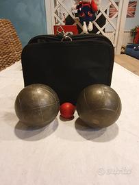 Set di due bocce con boccino e confezione