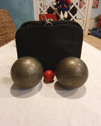 Set di due bocce con boccino e confezione