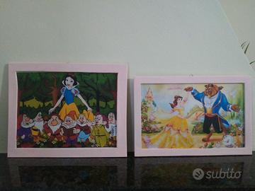 Set di 2 targhe  in legno quadro senza vetro