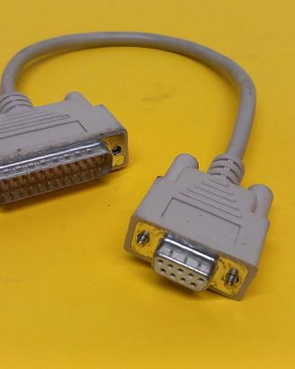 Adattatore seriale DB25M-DB9F con cavo 20 cm - usa