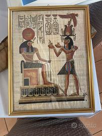 quadro con papiro egiziano
