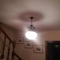 Lampadari (2) a sospensione sfera vetro molato