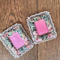 Mini cornici in tessuto con pizzo