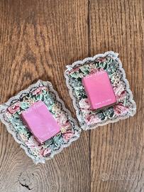 Mini cornici in tessuto con pizzo