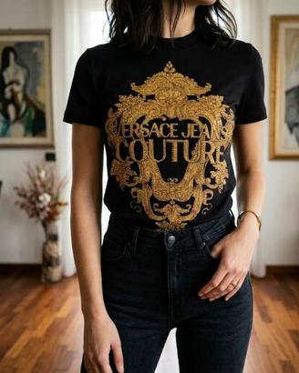 T-shirt Versace Jeans Couture XS barocco oro stras