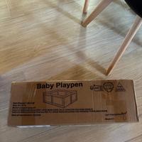 Box 120x120 cm Grigio per bambini NUOVO