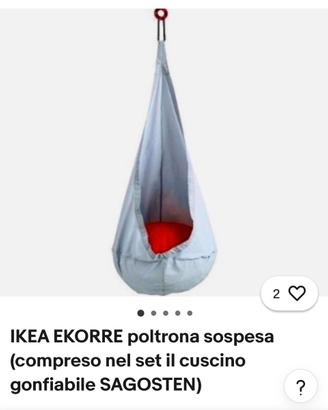 Poltrona a sacco sospesa ikea
