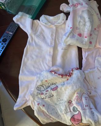 7 tutine bambina 0/3 mesi