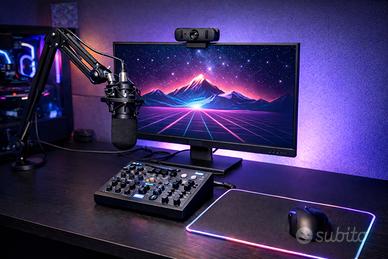 Postazione gaming, streaming, office