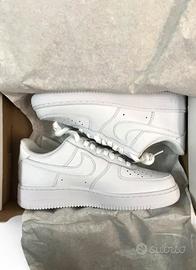 Scarpe Sneaker Nike Low Bianche Af1 Air Vintage.