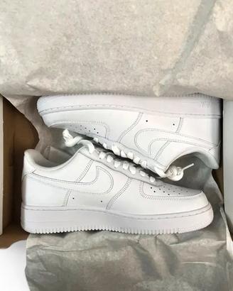 Scarpe Sneaker Nike Low Bianche Af1 Air Vintage.