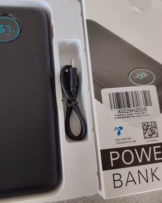 Power Bank 26800mAh 25W PD – Ricarica Rapida, Cavi