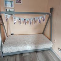Letto Montessori + materasso + led + coprimaterass