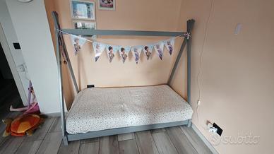 Letto Montessori + materasso + led + coprimaterass