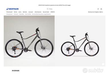 Bici trekking RIVERSIDE 700 grigio-arancione RIVER