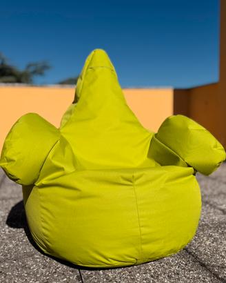 Avalon Poltrona pouf XXL con braccioli Verde