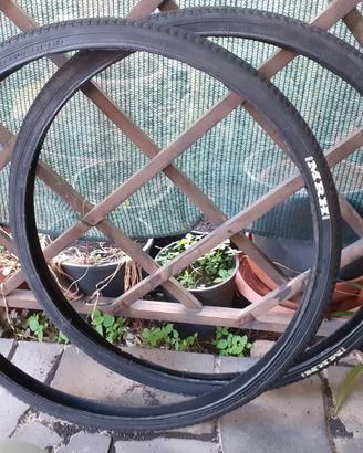 2 pneumatici 26'' 1x3/8 e 2 camere d'aria