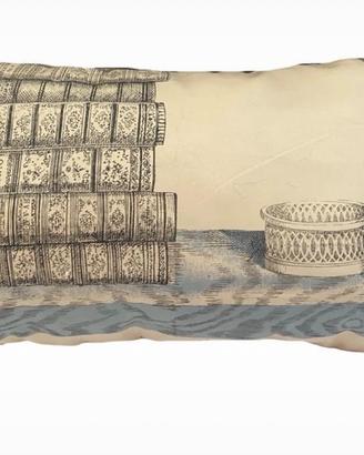 Cuscino tessuto Fornasetti Libreria
