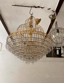 Lampadario cristalli vetro