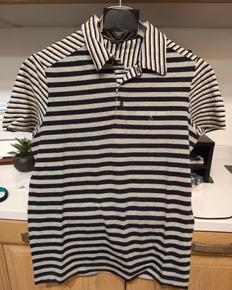 Polo Calvin Klein a righe Blu Grigio Bianco M 3x2