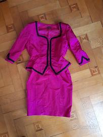 Tailleur elegante donna moiré seta  tg 44/46 