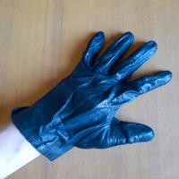 Guanti da donna in vera pelle e all'uncinetto