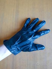 Guanti da donna in vera pelle e all'uncinetto