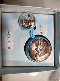 Porta ciuccio argento/azzurro Alexia