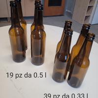58 Bottiglie Vetro Marrone per Birra/passate/sugo