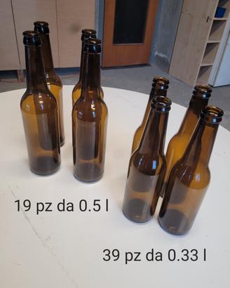 58 Bottiglie Vetro Marrone per Birra/passate/sugo