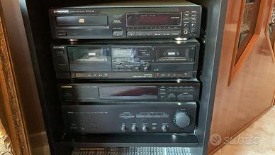 Stereo componibile anni 90 con casse