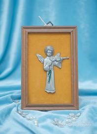 Raro quadretto vintage religioso angelo 3D