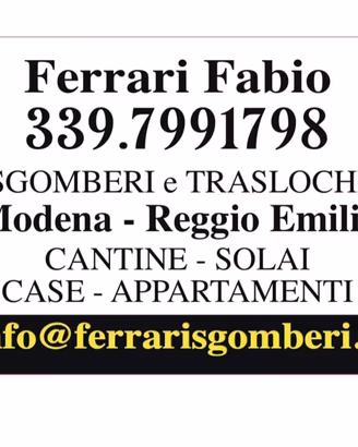 Sgomberi traslochi modena _ reggio emilia