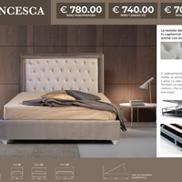 LETTO CON CONTENITORE COLORI E PIEDI A SCELTA