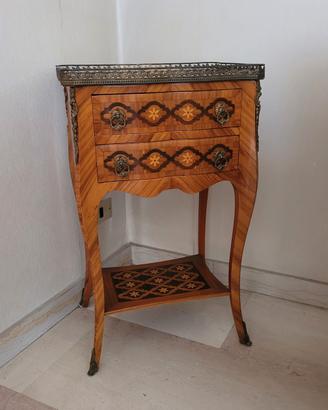 mobiletto vintage da salotto in radica