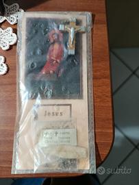 immagine sacra con croce e foglie d'ulivo 