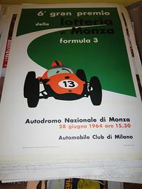 manifesto poster pubblicitario gp lotteria Monza 