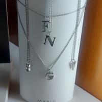 girocollo con lettera acciaio 